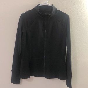 Apana black collar full sip jacket, Size M